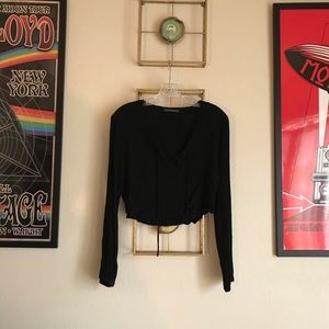 Brandy Melville Long-Sleeve Crop Top